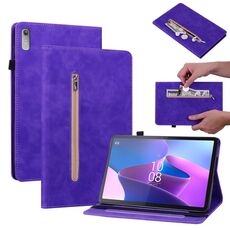 Custodia per tablet in pelle con cerniera tinta unita per Lenovo Tab P11 Gen 2 11.5 Skin Feel (viola)