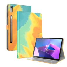 Per Lenovo Tab P11 Pro Gen 2 11.2 Custodia per tablet in pelle con motivo ad acquerello (foglie d'autunno)