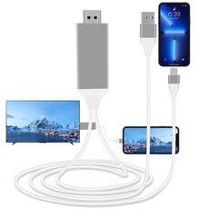 USB 3.1 Type-C a HDMI MHL 4K HD Cavo convertitore digitale video per telefono Android per monitorare il proiettore TV (bianco)