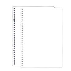 5 set di copertine di libri a fogli mobili smerigliati, copertine di libri a mano fai-da-te, dimensioni: A5 (bianco)