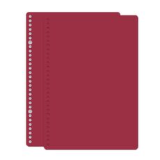 5 set di copertine di libri a fogli mobili smerigliati, copertine di libri a mano fai-da-te, dimensioni: A5 (gallone rosso)