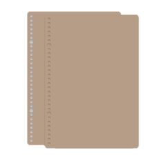 5 set Copertina di libro a fogli mobili smerigliato Copertina di libro a mano fai-da-te, formato: A5 (colore caffè latte)