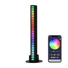 Luci di risposta ritmica controllate da audio RGB Musica Ambient LED Pick-up Lights Ricarica (16 luci + APP nero)