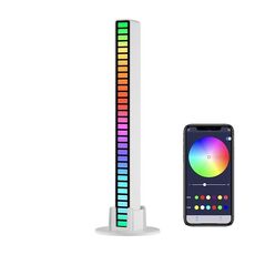 RGB Controllo del suono Rhythmic Response Luci Musica Ambient LED Pick-up Lights Ricarica (16 luci + APP bianca)