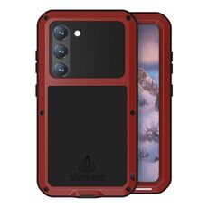 Per Samsung Galaxy S23 5G LOVE MEI Custodia in metallo antiurto impermeabile antipolvere (rossa)