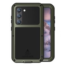Per Samsung Galaxy S23 5G LOVE MEI Custodia in metallo antiurto impermeabile antipolvere (verde militare)