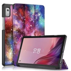 Per Lenovo Tab M9 TB-310FU Custodia per tablet in pelle con disegno colorato a 3 pieghe (Via Lattea)