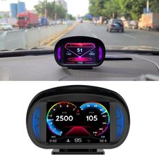P2 3 pollici Multi-funzione HD OBD LCD Strumento GPS Car Speed ​​Slope Meter HUD Head-up Display