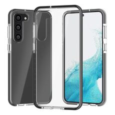 Custodia per telefono TPU + TPE bicolore ad alta trasparenza per Samsung Galaxy S23 5G (nero trasparente)