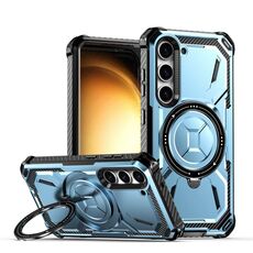 Custodia per telefono con supporto magnetico MagSafe per Samsung Galaxy S23 5G Armor Series (blu)