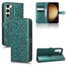 Custodia in pelle per Samsung Galaxy S23+ 5G a nido d'ape (verde)