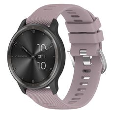 Per Garmin Venu cinturino in silicone tinta unita testurizzato incrociato da 20 mm (Roland viola)