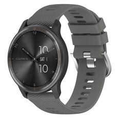 Per Garmin Venu 20mm cinturino in silicone tinta unita strutturato a croce (grigio scuro)