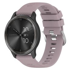 Per Garmin Venu SQ 20mm cinturino in silicone tinta unita strutturato a croce (Roland viola)
