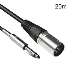 Cavo audio da 6,35 mm Caron maschio a XLR bilanciato a 2 pin Cavo audio Mixer Line, dimensioni: 20 m