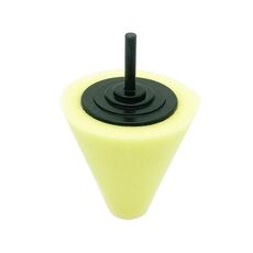 Ruota in spugna per ceretta con spugna per lucidatura da 3 pollici con cono per auto (giallo)