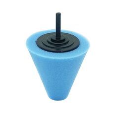 Ruota in spugna per ceretta con spugna per lucidatura da 3 pollici con cono per auto (blu)