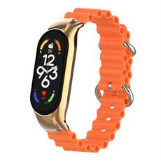 Per cinturino per orologio traspirante in silicone marino Xiaomi Mi Band 7 (arancione)