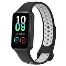Per Redmi Band 2 Loop cinturino in silicone traspirante bicolore (nero + grigio)