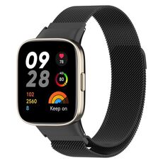 Per Xiaomi Redmi Watch 3 / Mi Watch Lite 3 cinturino in metallo milanese (nero)
