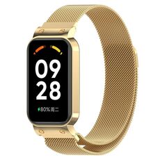 Per Redmi Band 2 2 in 1 Milan Metal Watch Band (oro)