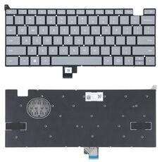 Tastiera versione USA senza pulsante di accensione per Microsoft Surface Laptop Go 1934 (grigio)