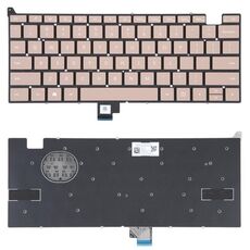 Tastiera versione USA senza pulsante di accensione per Microsoft Surface Laptop Go 1934 (oro)