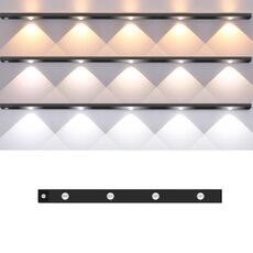 Barra luminosa con sensore per corpo umano Smart LED ultrasottile, lunghezza: 60 cm (nero pianoforte)