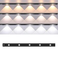 Barra luminosa con sensore per corpo umano Smart LED ultrasottile, lunghezza: 80 cm (nero pianoforte)