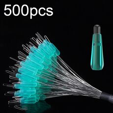 5 set/500 pezzi asta di posizionamento Space Bean forniture per attrezzi da pesca leggermente fagiolo, dimensioni: S (scarico senza ombre di cristallo)