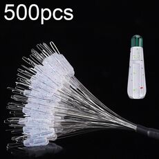 5 set/500 pezzi asta di posizionamento per fagioli spaziali forniture per attrezzi da pesca leggermente a fagiolo, dimensioni: S (scarico trasparente spot)