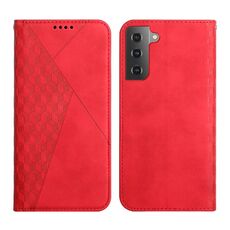 Per Samsung Galaxy S23 + 5G Diamond Splicing Skin Feel Custodia magnetica per telefono in pelle (rosso)