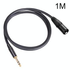 TC145BK19 Cavo audio da 6,35 mm da 1/4 di pollice da maschio a XLR maschio a 3 pin, lunghezza: 1 m