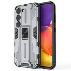 Per Samsung Galaxy S23 5G Supersonic PC + TPU Custodia antiurto per telefono con supporto (grigio)