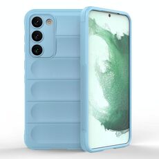 Per Samsung Galaxy S23 + 5G Magic Shield TPU + Custodia per telefono in flanella (azzurro)