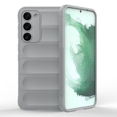 Per Samsung Galaxy S23 + 5G Magic Shield TPU + Custodia per telefono in flanella (grigio)