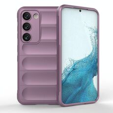 Per Samsung Galaxy S23 5G Magic Shield TPU + Custodia per telefono in flanella (viola)
