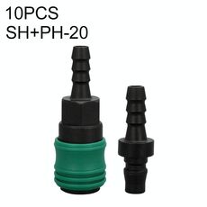 LAIZE SH+PH-20 Componenti pneumatici autobloccanti tipo C in plastica acciaio 10 pezzi