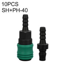LAIZE SH + PH-40 Componenti pneumatici autobloccanti di tipo C in acciaio plastica da 10 pezzi