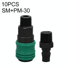 LAIZE SM + PM-30 Componenti pneumatici autobloccanti di tipo C in acciaio plastica da 10 pezzi