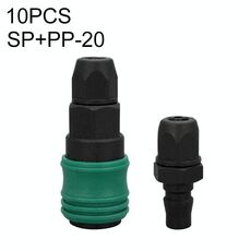LAIZE SP + PP-20 Componenti pneumatici autobloccanti di tipo C in acciaio plastica da 10 pezzi