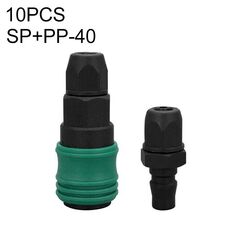 LAIZE SP + PP-40 Componenti pneumatici autobloccanti di tipo C in acciaio plastica da 10 pezzi