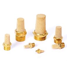 LAIZE Silenziatore pneumatico lungo in rame pieno, calibro: 1 pollice