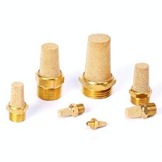 LAIZE Silenziatore pneumatico lungo in rame pieno, calibro: 4 punti