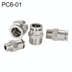 PC6-01 LAIZE Connettore rapido pneumatico dritto con filettatura maschio in rame nichelato