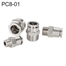 PC8-01 LAIZE Raccordo rapido pneumatico dritto con filettatura maschio in rame nichelato