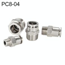 PC8-04 LAIZE Connettore rapido pneumatico dritto con filettatura maschio in rame nichelato