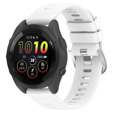 Per Garmin Forerunner 265 22 mm cinturino in silicone tinta unita (bianco)