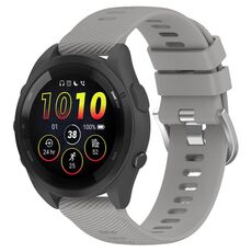 Per Garmin Forerunner 265 22 mm cinturino in silicone tinta unita (grigio)
