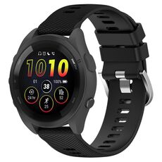 Per Garmin Forerunner 265 22 mm cinturino in silicone tinta unita (nero)